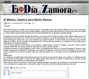 El Día de Zamora.es 31 de Marzo de 2011