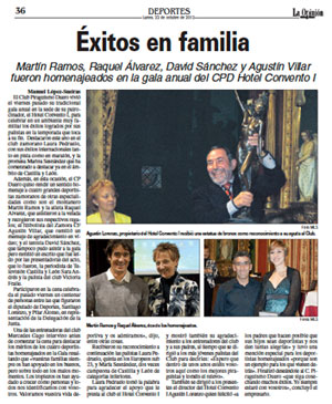 La Opinión de Zamora. 22 de Octubre de 2012